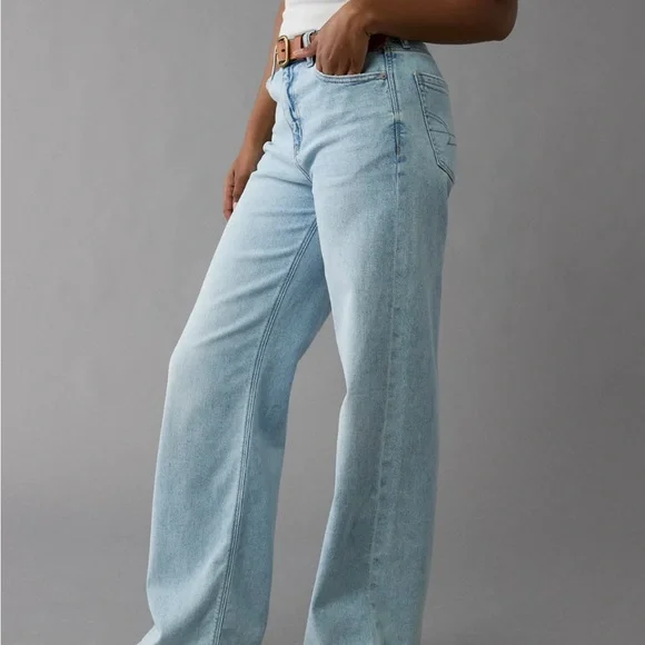 American Eagle Dreamy Drape wide legged jeans - Picture 5 of 9